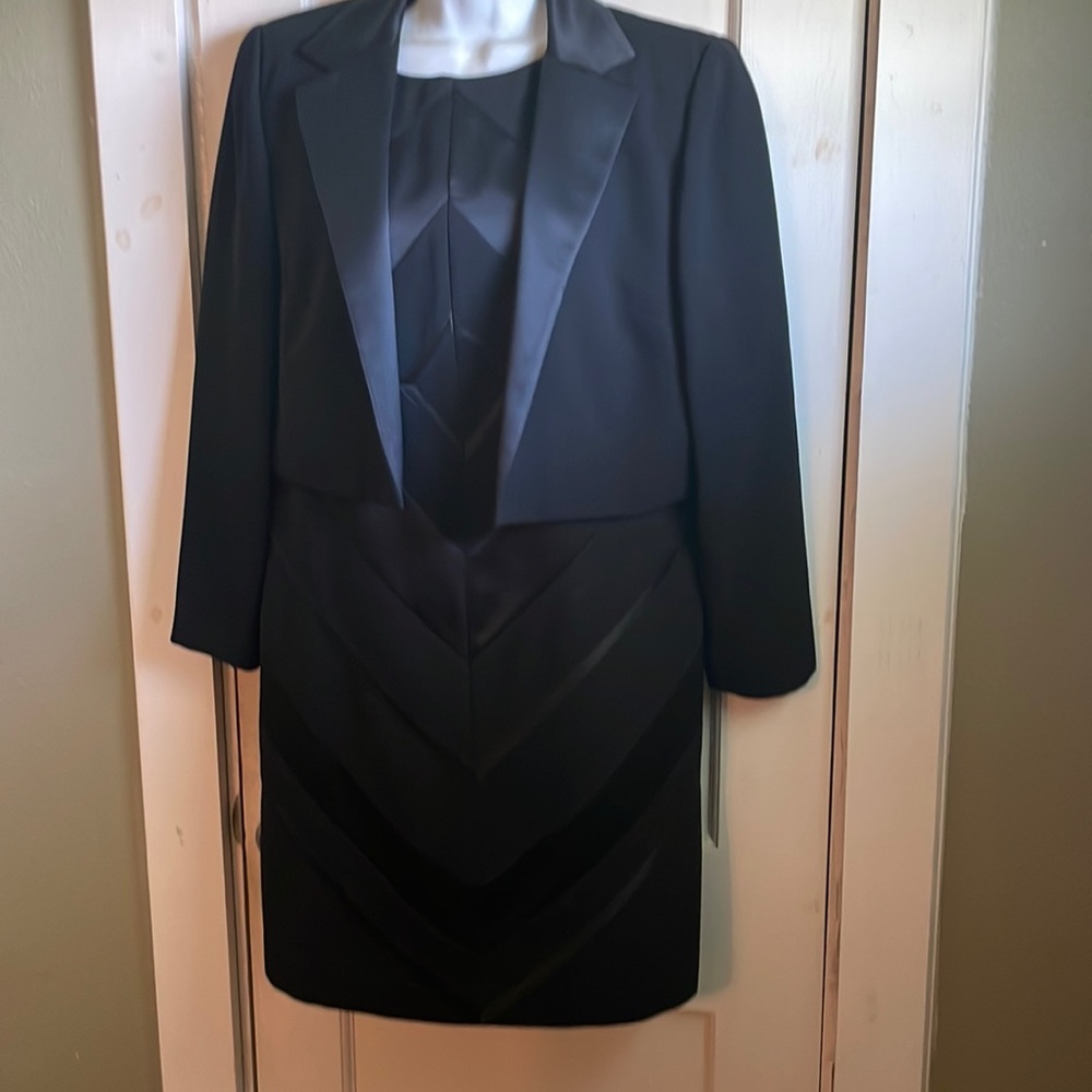 Studio I Black Diamond cocktail dress set size 14P